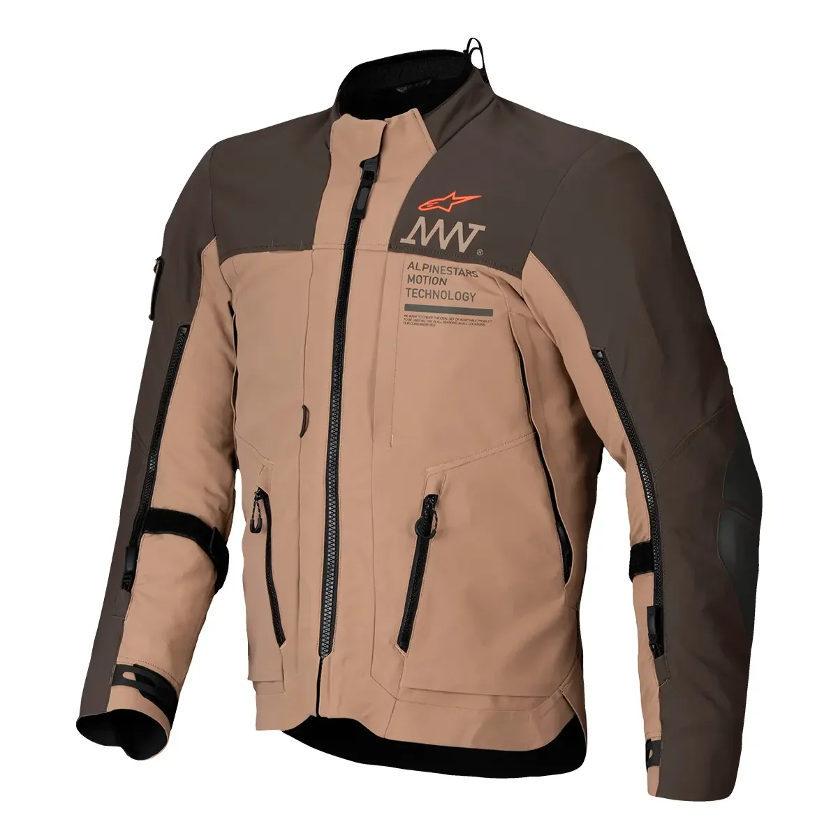 Jaqueta Alpinestars Masculina AMT 8 Drystar XF Marrom Escuro/Caqui